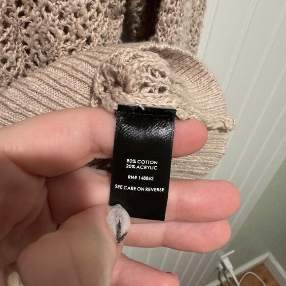 Torrid Beige Open Knit Sweater NEW Plus Size 3X - Picture 6 of 7
